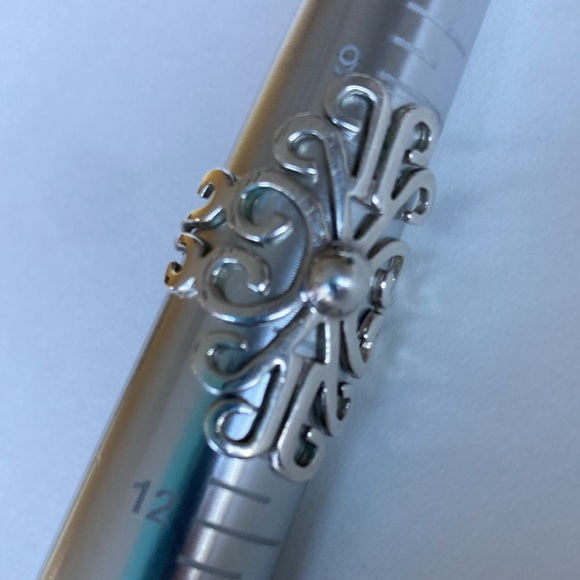 Vintage Sterling Silver size 10.5 scroll ring .925 Made in Mexico - Picture 3 of 6